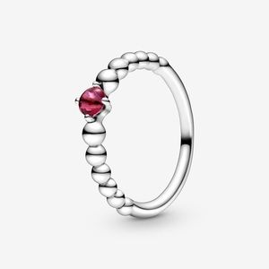 Pandora - July Blazing Red Beaded Ring